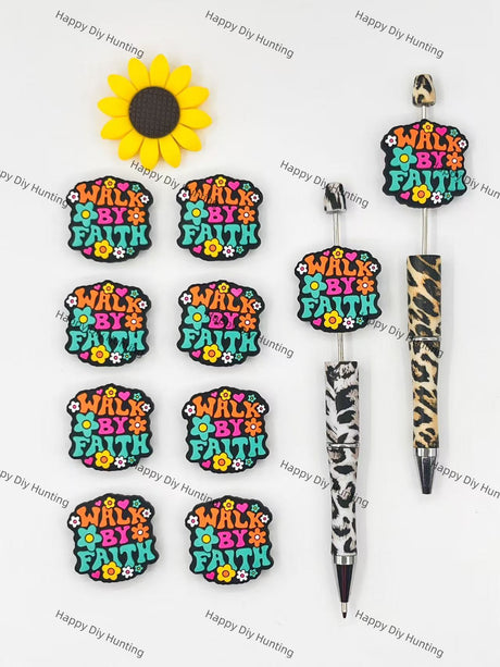 Walk By Faith Silicone Focal Beads Wholesale, silicone focal beads for pens