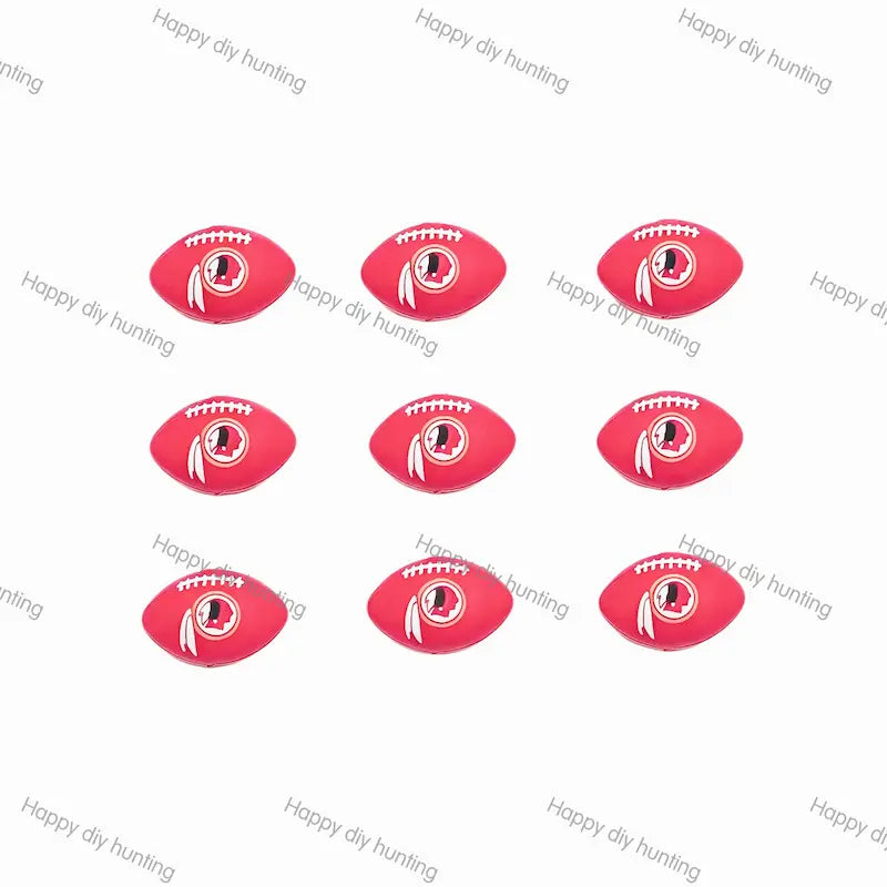 Washington Commanders Silicone Focal Beads, Wholesale Silicone Focal Beads for Pens