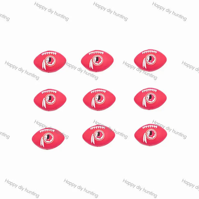 Washington Commanders Silicone Focal Beads, Wholesale Silicone Focal Beads for Pens