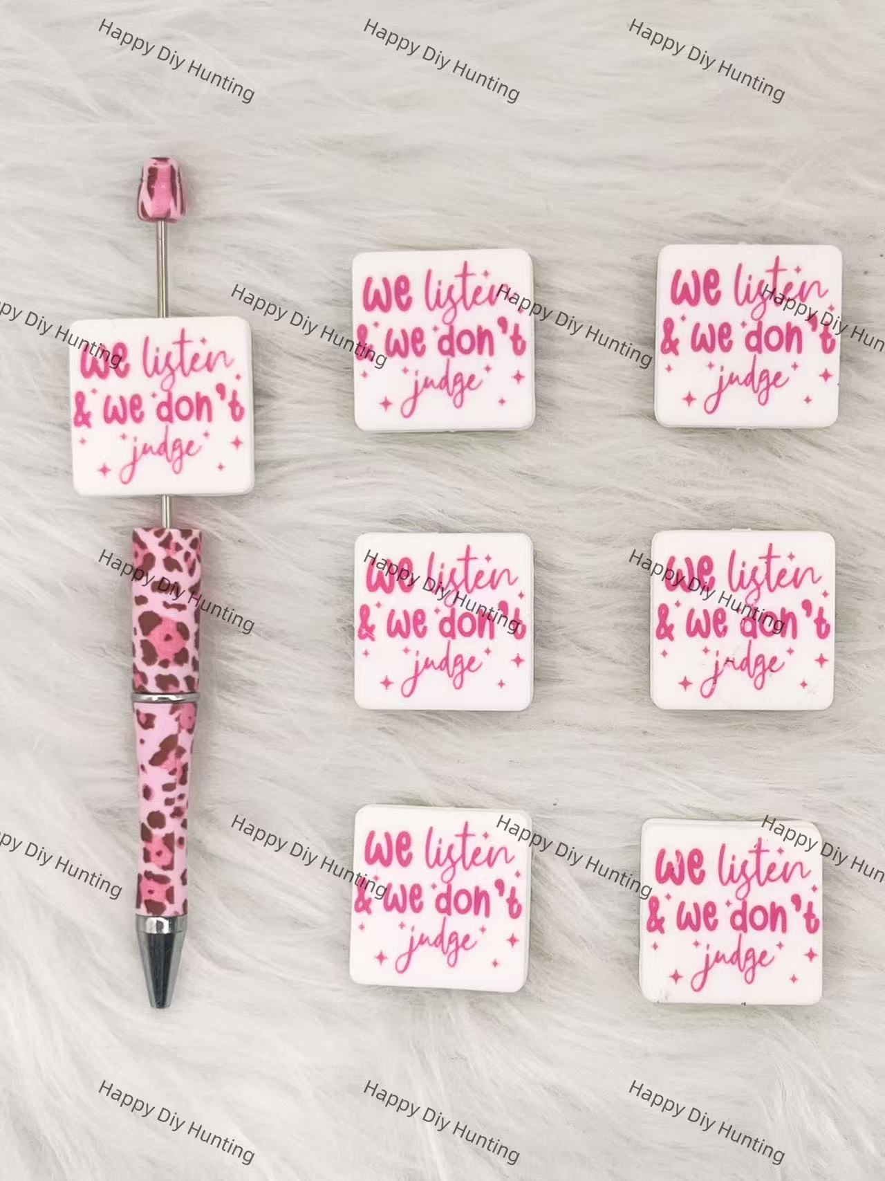 We Listen & We Don't Judge Silicone Focal Beads Wholesale, silicone focal beads for pens