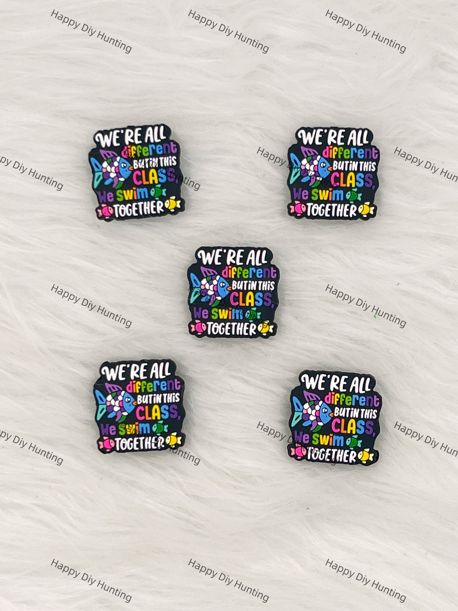 We’re All Different But In This Class We Swim Together Silicone Focal Beads Wholesale, silicone focal beads for pens