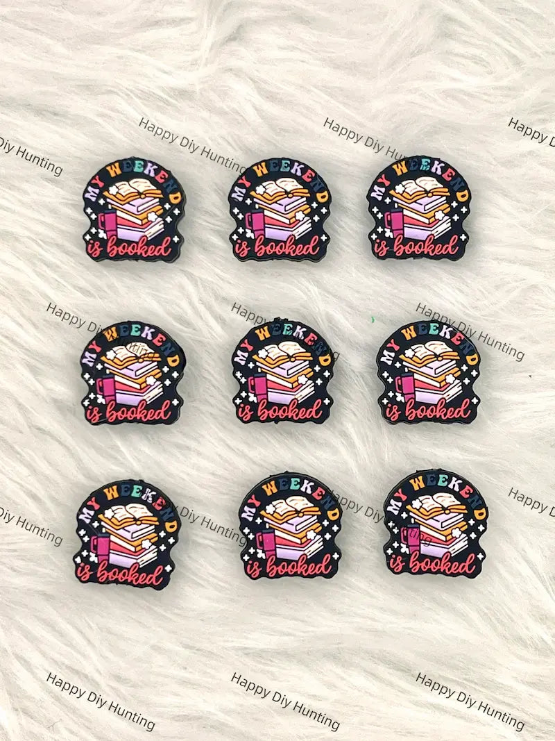 Weekend Vibe Letter Quote Silicone Focal Beads for DIY Beadable Pen Making