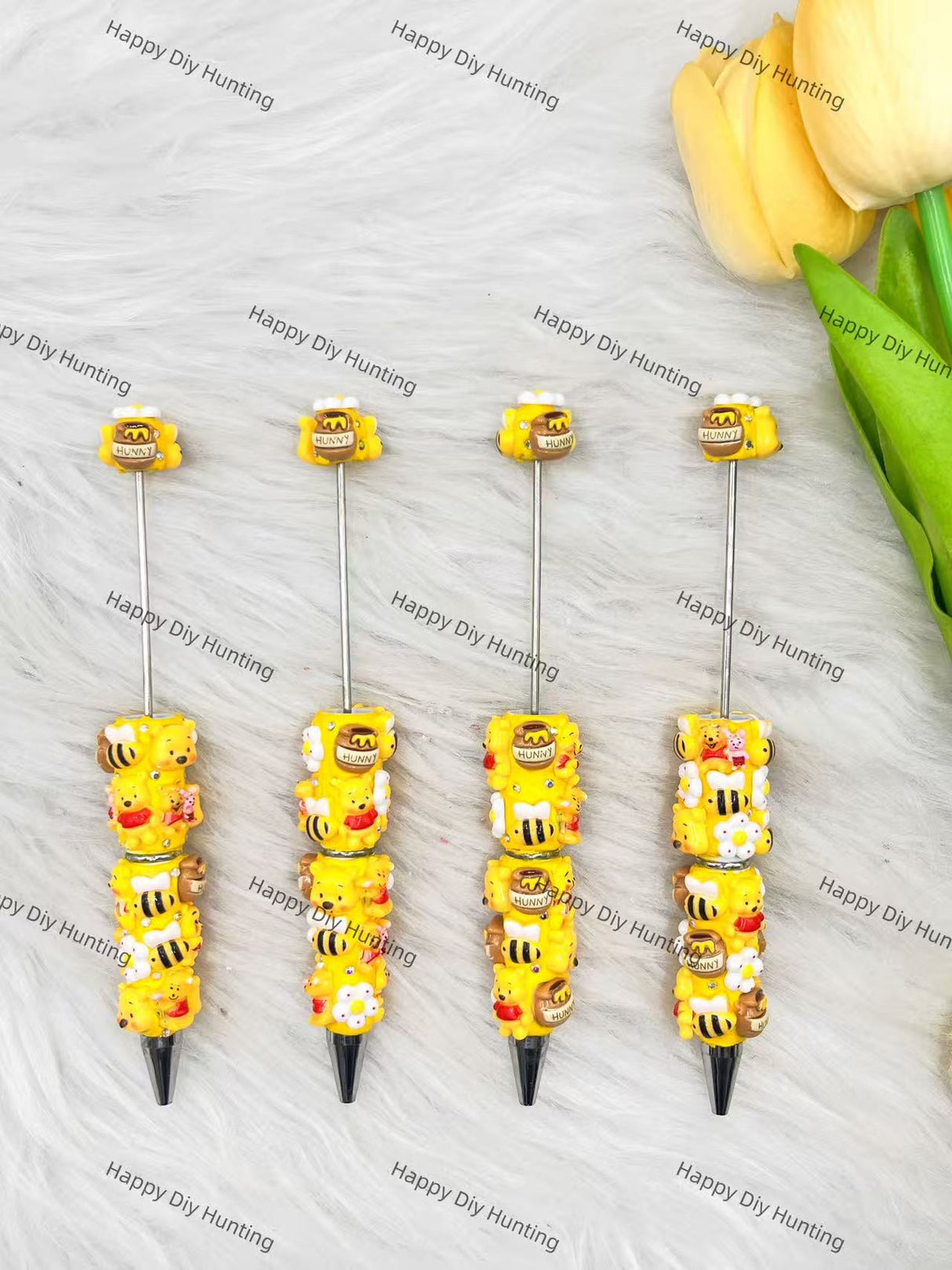 Winne  Character Beadable Pen | Premium DIY Stationery Decor Supplies