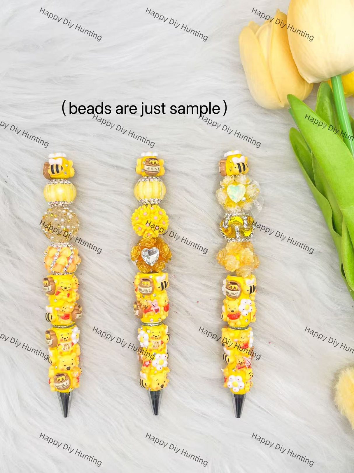Winne  Character Beadable Pen | Premium DIY Stationery Decor Supplies