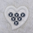 White Black Round LV Silicone Focal Beads For DIY Beadable Pens