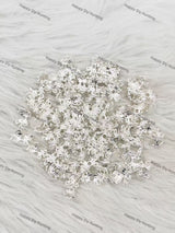 White Bow Shape Bead Caps
