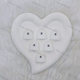 White CC Handbag Silicone Focal Beads, Wholesale Silicone Focal Beads for Pens