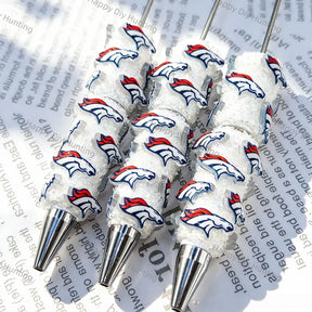 white glitter multi color horse head cutout beadable pens for diy handmade stationery crafts wholesale