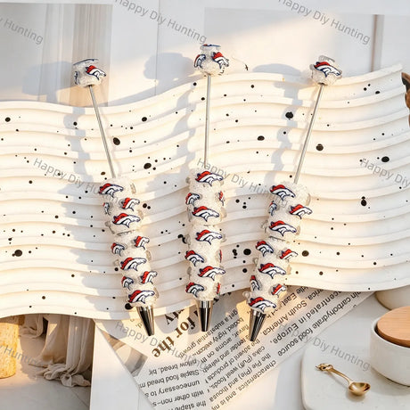 white glitter multi color horse head cutout beadable pens for diy handmade stationery crafts wholesale