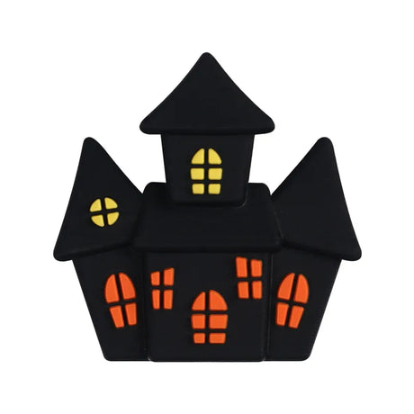 Wholesale 3D Haunted House Silicone Focal Beads for Halloween DIY Beadable Crafts