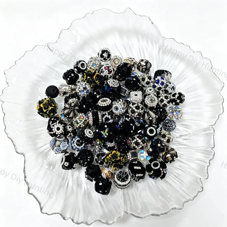 Wholesale Black Random Mixed Beads for DIY Beadable Pens