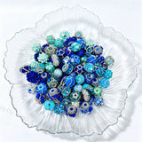 Wholesale Blue Random Mixed Beads for DIY Beadable Pens