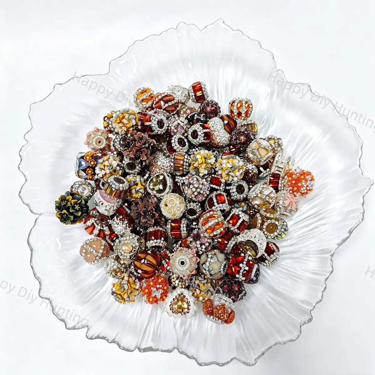 Wholesale Brown Random Mixed Beads for DIY Beadable Pens