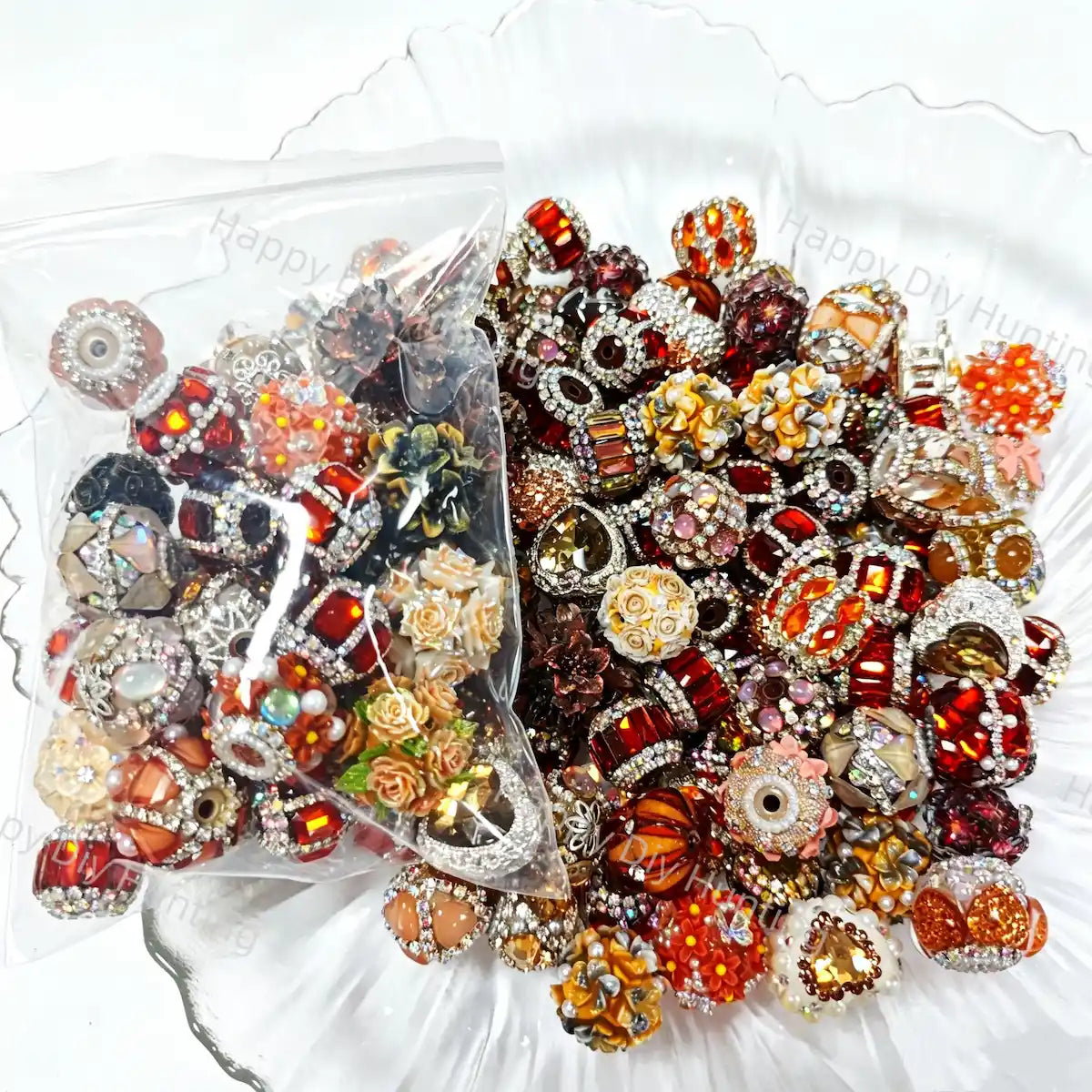 Wholesale Brown Random Mixed Beads for DIY Beadable Pens3