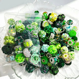 Wholesale Green Random Mixed Beads for DIY Beadable Pens1