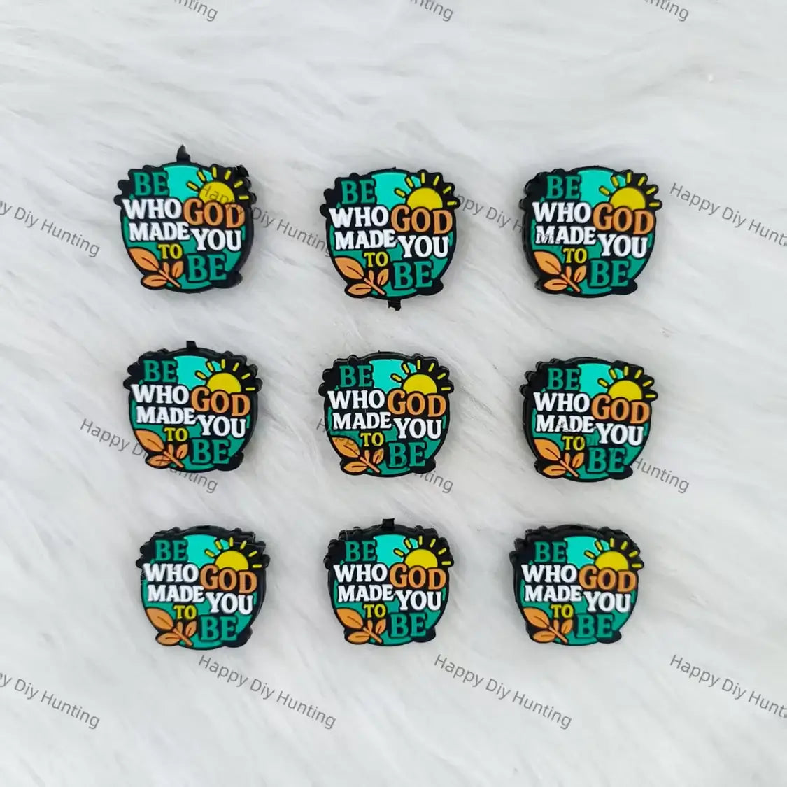Wholesale "Be Who God Made You To Be" Silicone Focal Beads Bulk