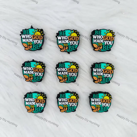 Wholesale "Be Who God Made You To Be" Silicone Focal Beads Bulk