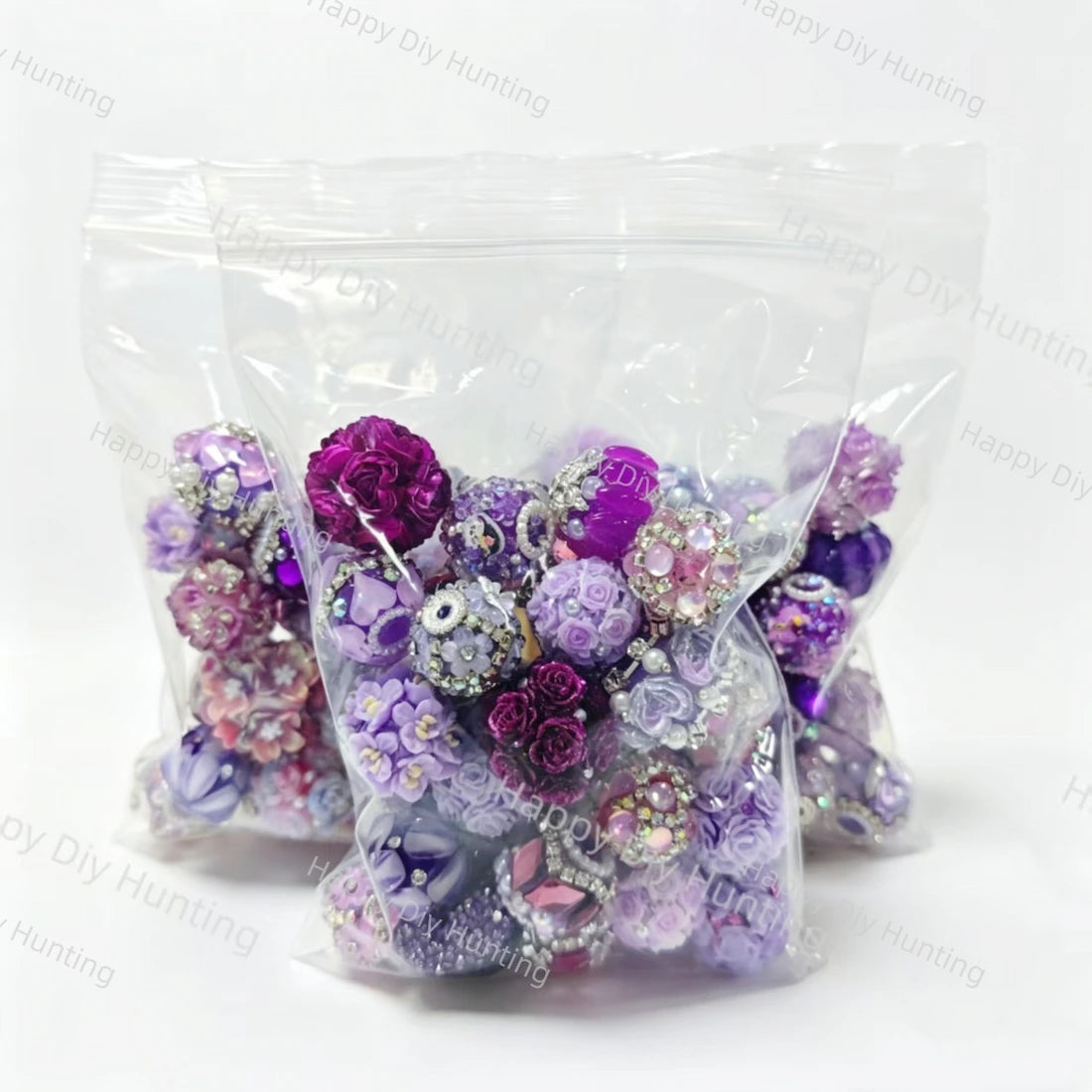 Wholesale Purple Random Mixed Beads for DIY Beadable Pens