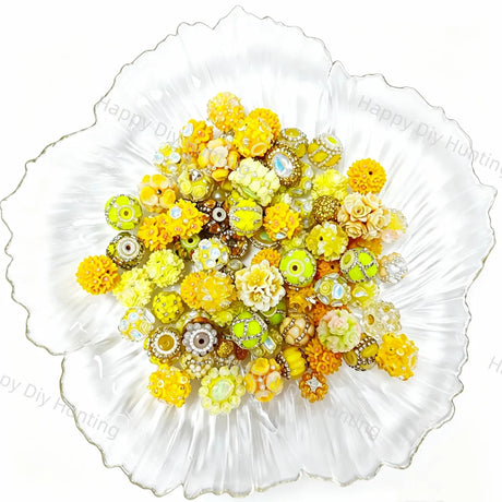 Wholesale Yellow Random Mixed Beads for DIY Beadable Pens