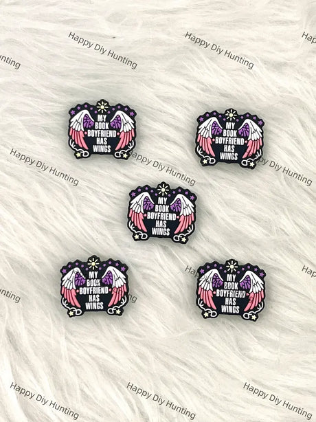 Wing Letter Quote Silicone Focal Beads for DIY Beadable Pen Making
