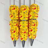Winnie Bear Printed Beadable Pens Wholesale, Matches All Focal Beads & Pen Toppers