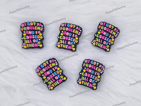 Witty Self-Deprecating Slogan Silicone Focal Beads for Funny Quote Beadable Pen