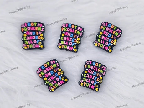 Witty Self-Deprecating Slogan Silicone Focal Beads for Funny Quote Beadable Pen