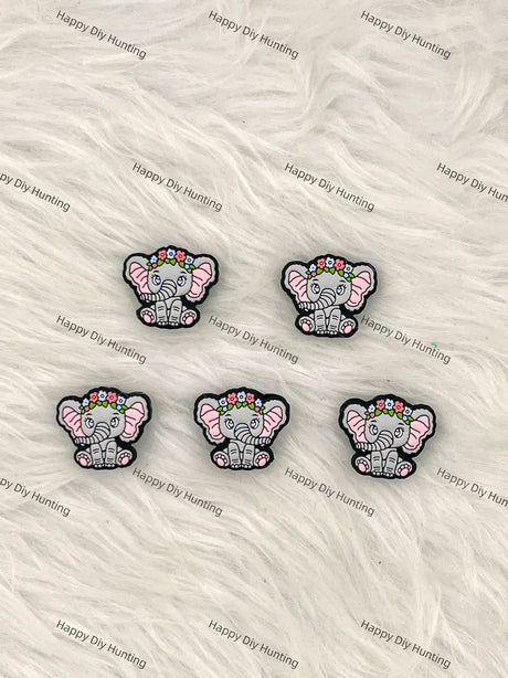 Wreath Baby Elephant Silicone Focal Beads for DIY Beadable Pen Making