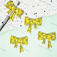 Cartoon Yellow Bird Bow Silicone Focal Beads for beadable pen DIY crafts