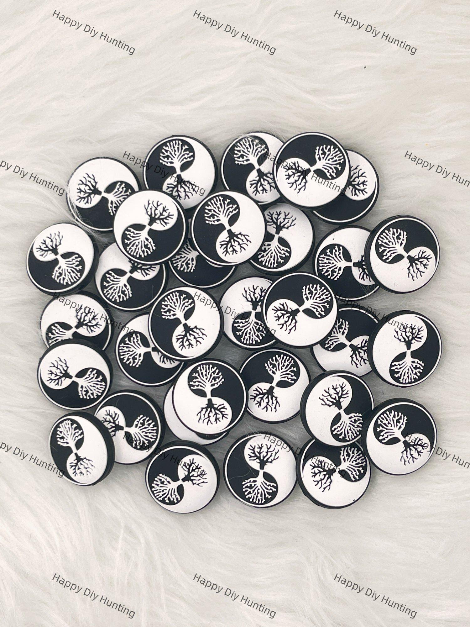 Yin And Yang Tree Silicone Focal Beads Wholesale, silicone focal beads for pens