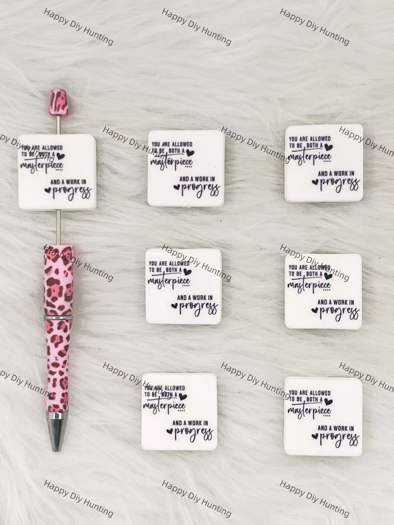 You Are Allowed To Be Both A Masterpiece And A Work In Progress Silicone Focal Beads Wholesale, silicone focal beads for pens