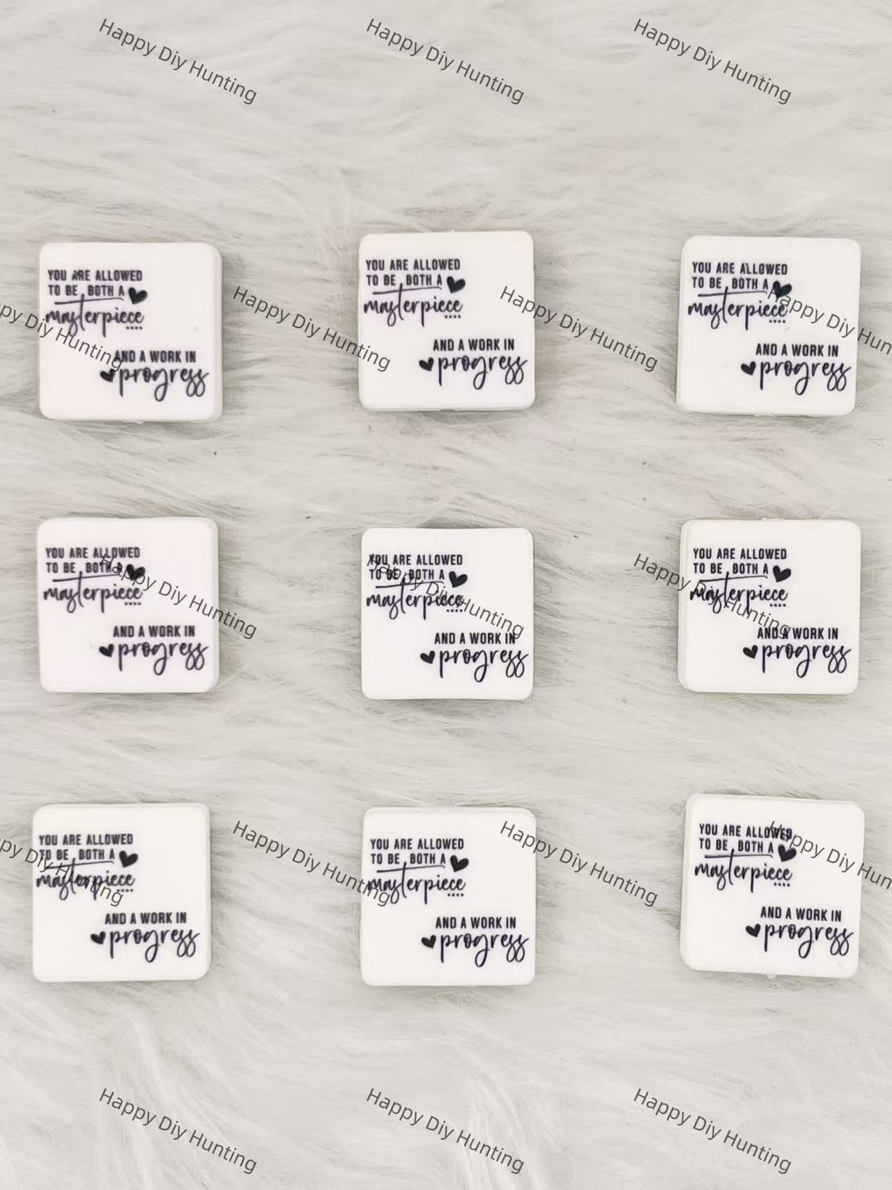 You Are Allowed To Be Both A Masterpiece And A Work In Progress Silicone Focal Beads Wholesale, silicone focal beads for pens