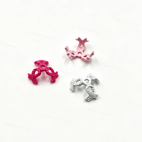 multi color awareness ribbon bead caps spacer for 20mm beads and DIY jewelry making