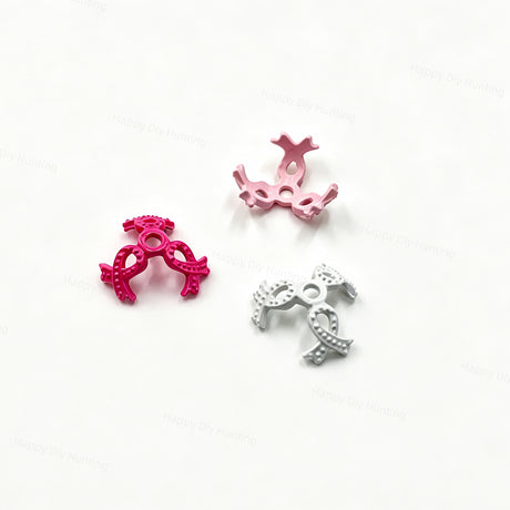 multi color awareness ribbon bead caps spacer for 20mm beads and DIY jewelry making