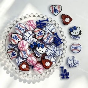 baseball sport themed acrylic focal beads for DIY beadable pens and jewelry crafts