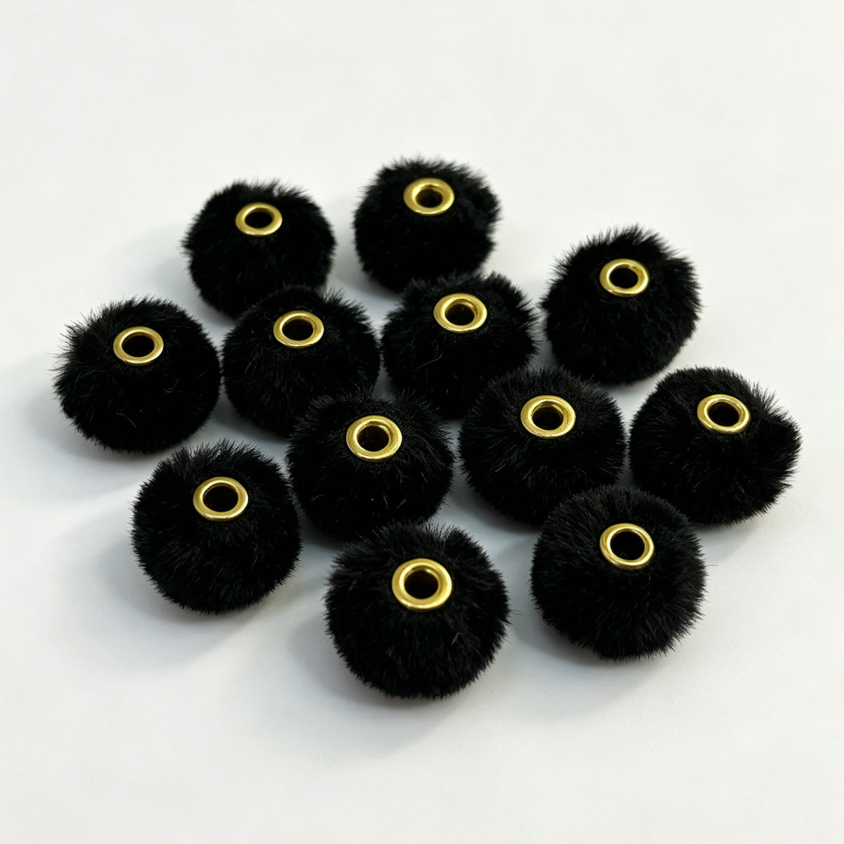 black fuzzy spacer beads diy handmade stationery beadable pen craft supplies wholesale glitter