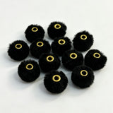 black fuzzy spacer beads diy handmade stationery beadable pen craft supplies wholesale glitter