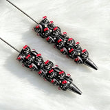 black heart designer D*R beadable pens for DIY custom crafts and personalized pens