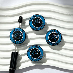 black panther CP football team silicone focal beads for DIY beadable pens and sports crafts