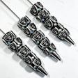 Black‑silver Raiders NFL Team sports beadable pens, decorative diy pen blanks with rhinestone accents for handmade craft supplies
