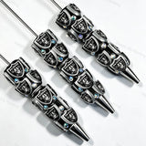 Black‑silver Raiders NFL Team sports beadable pens, decorative diy pen blanks with rhinestone accents for handmade craft supplies
