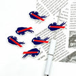 blue charging bison silicone focal beads for DIY pens and Buffalo Bills team crafts