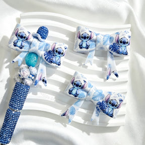 Blue Tropical Leaf Cartoon Bow Silicone Focal Beads for custom beadable pen handmade DIY craft projects