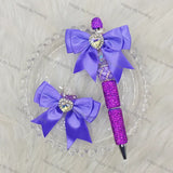Heart shape fancy beads with bow