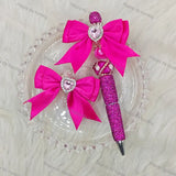 Heart shape fancy beads with bow