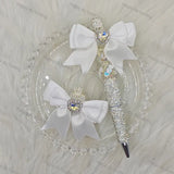 Heart shape fancy beads with bow