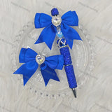 Heart shape fancy beads with bow