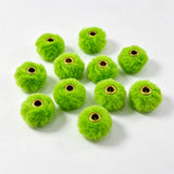 bright green fuzzy spacer beads diy handmade stationery beadable pen craft supplies wholesale glitter