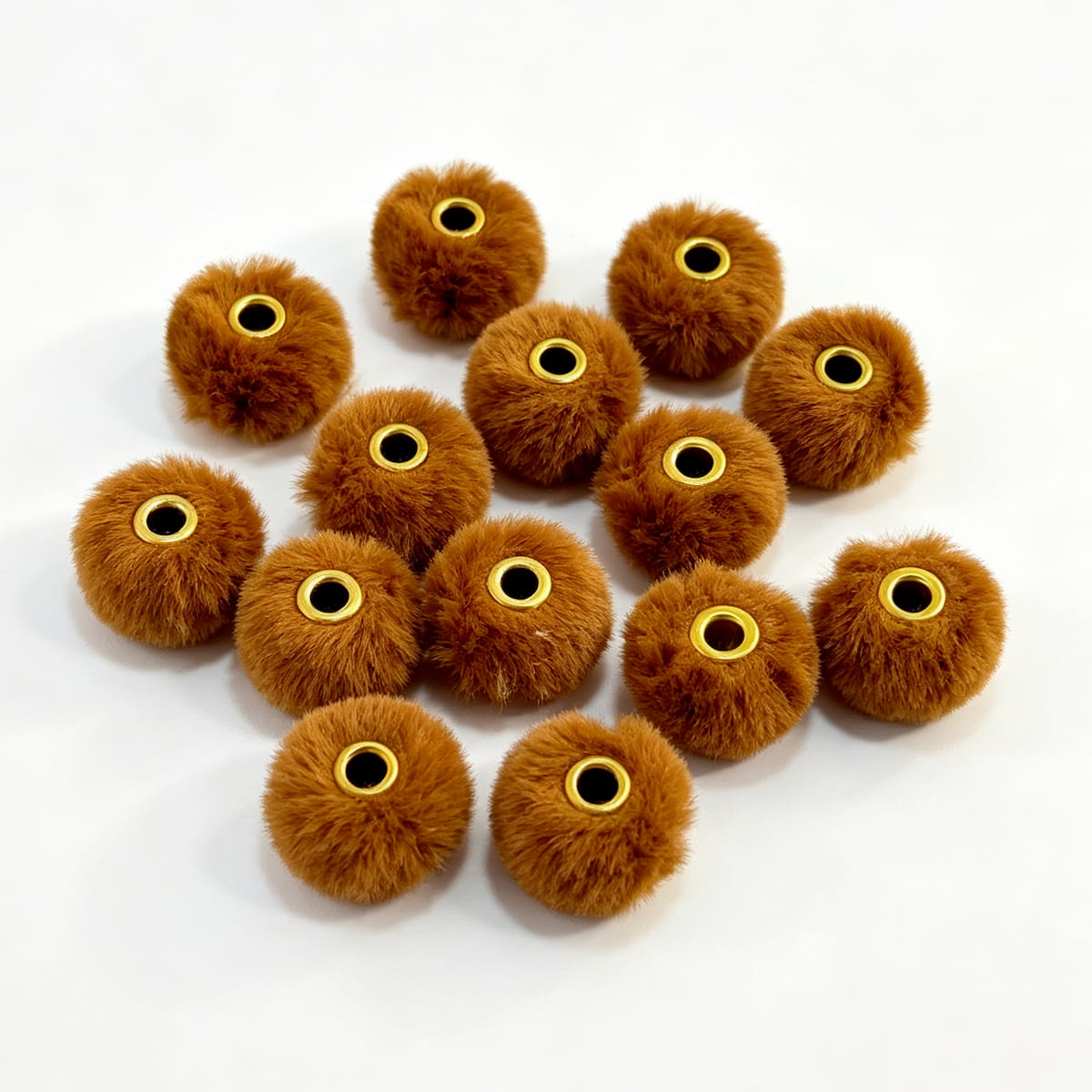 brown fuzzy spacer beads diy handmade stationery beadable pen craft supplies wholesale glitter