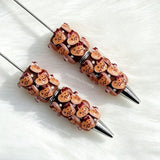 brown heart designer D*R beadable pens for DIY custom crafts and personalized pens